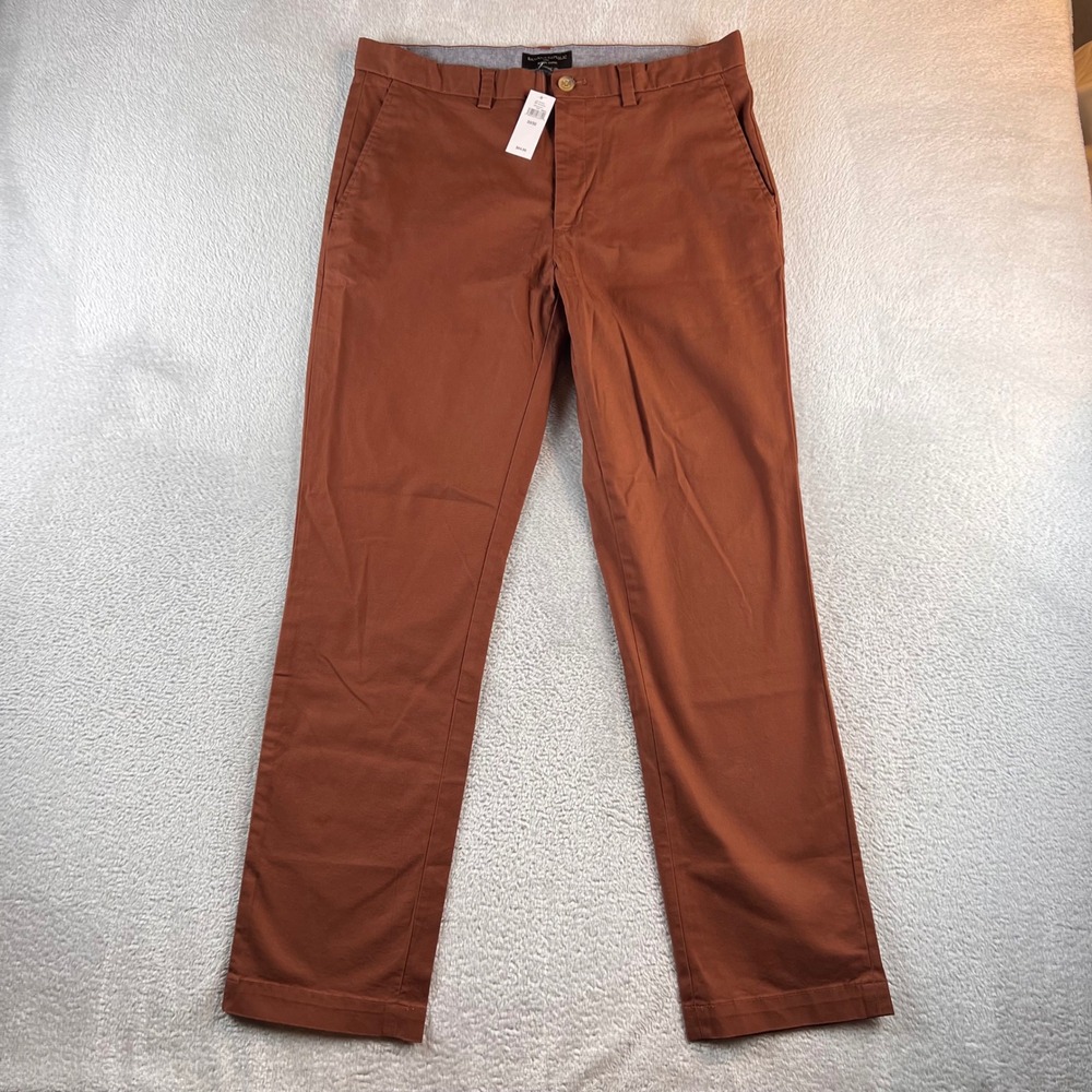Banana Republic Aiden Slim Fit Chino Pants Mens 33x32 Brown Bird 229716 NWT